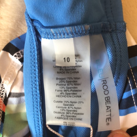 Bleu Rod Beattie Swim sarong swim bottoms size 10 New! - Picture 7 of 10